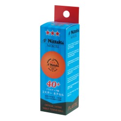 Мячи Nittaku Nexcel 40+*** 3 шт. оранжевые Мячи Nittaku Nexcel 40+*** 3 шт. оранжевые